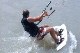 Kitesurfen, Wasserstart