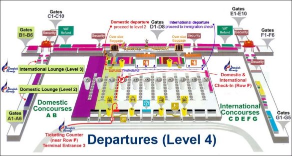 Departure Level Suvarnabhumi Airport